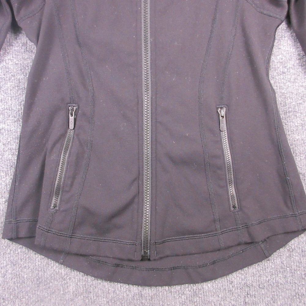 Lululemon Define Jacket Womens 6 Black Full Zip Thumbholes Running Yoga - Picture 3 of 10